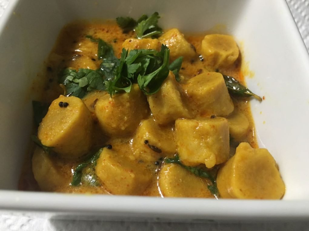 Gatte Ki Subji ( Gram Flour Dumplings in Spicy Gravy)