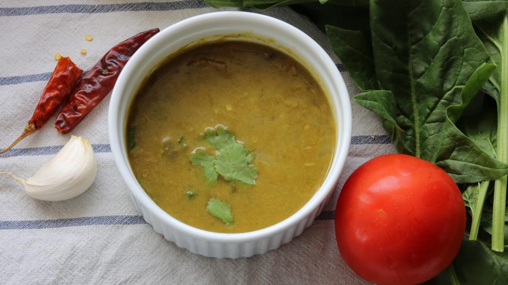 Hyderabadi Palak Dal /Spinach Lentil Curry