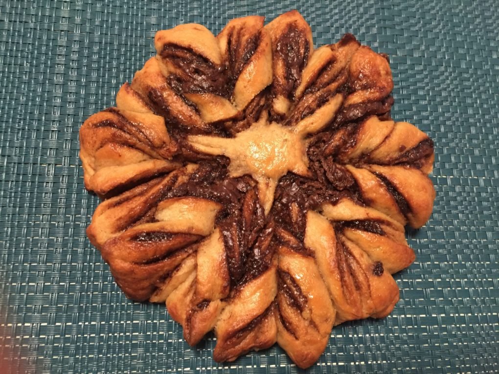 Nutella Flower Whole Wheat Bread