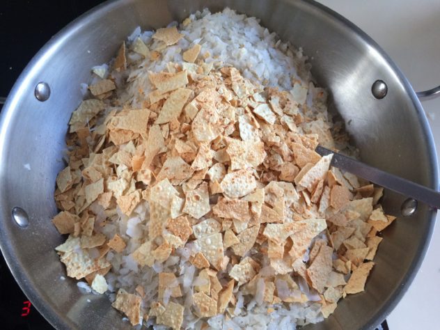 Roasted Papad Poha (Roasted Flat Rice Flakes With Papad)