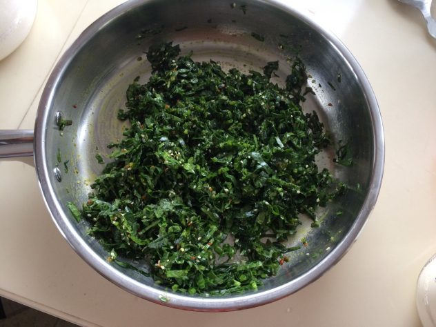 Palak Dhebra / Spinach flatbread