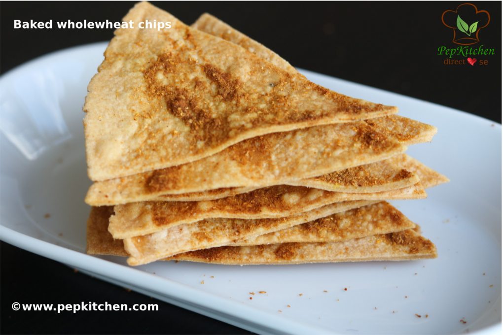 Baked wholewheat chips