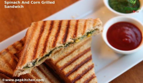Grilled Spinach and corn Sandwich