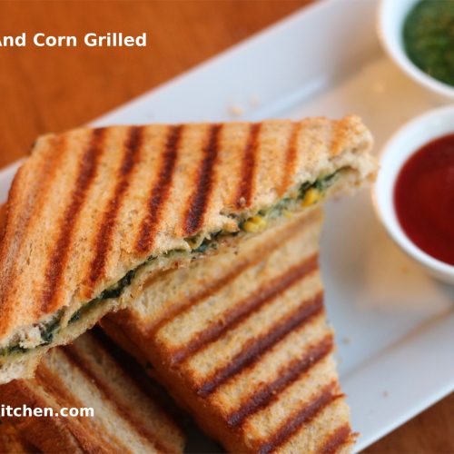 Grilled Spinach and corn Sandwich