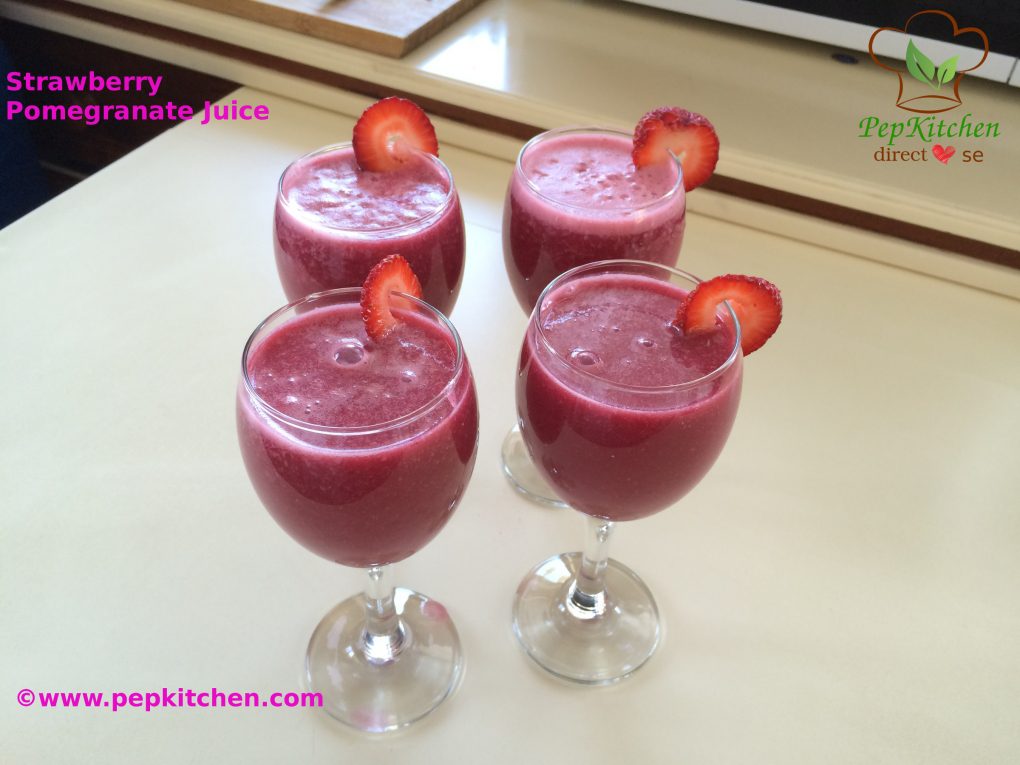 Strawberry pomegranate juice