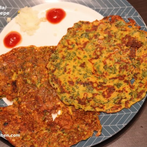 Methi Na Pudla/Fenugreek Crepe