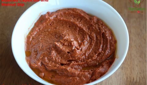 Roasted capsicum and walnut dip