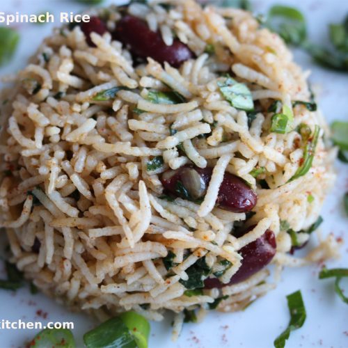 Bean and Spinach rice