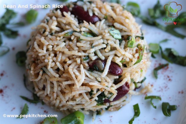 Bean and Spinach rice
