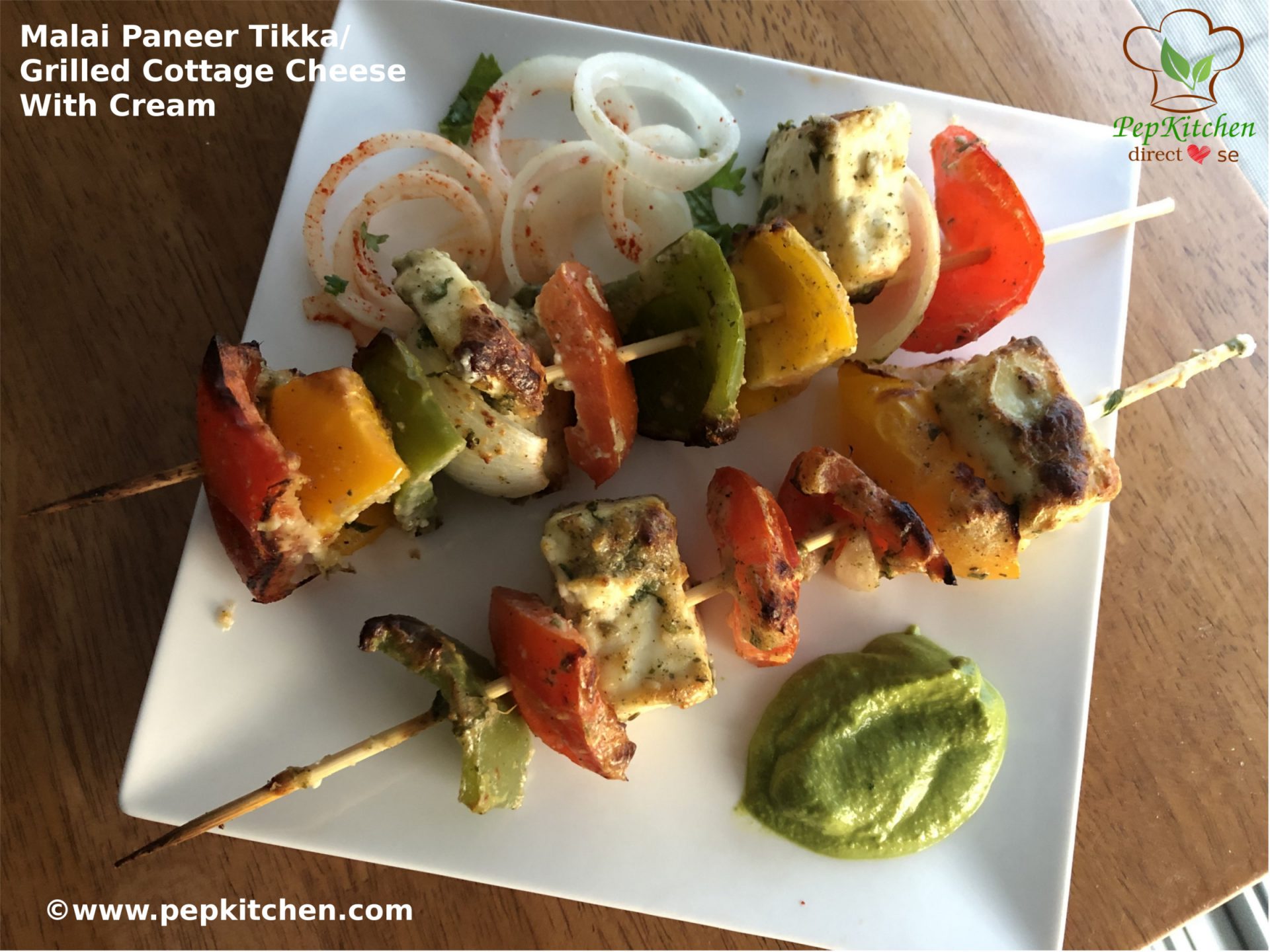 Malai Paneer Tikka / Grilled Cottage Cheese With Cream