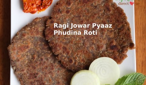 Ragi Jowar Pyaaz Phudina roti