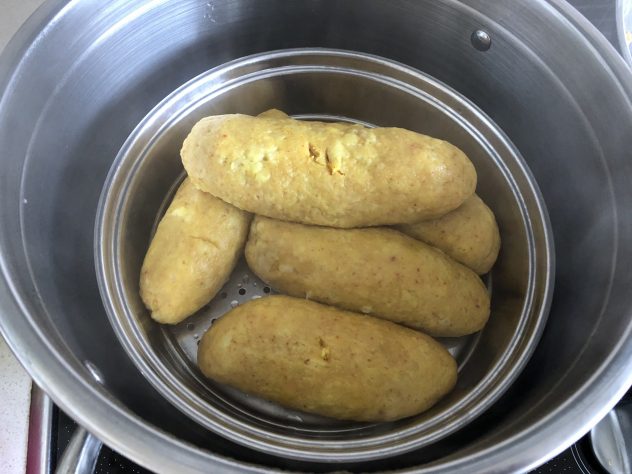 Leftover Khichdi Muthia / Steamed Dumplings
