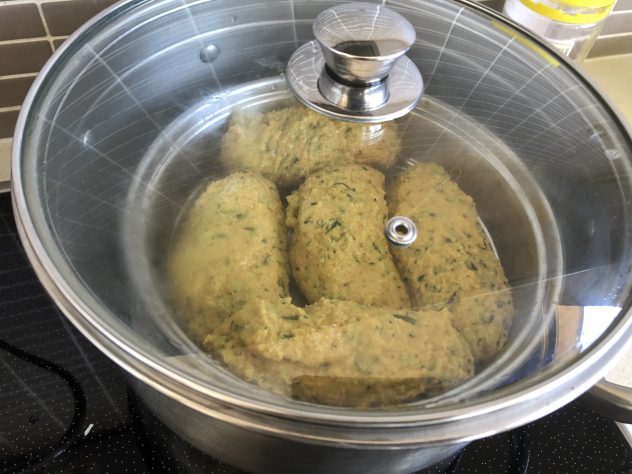 Zucchini Muthia / Steamed Zucchini Dumplings