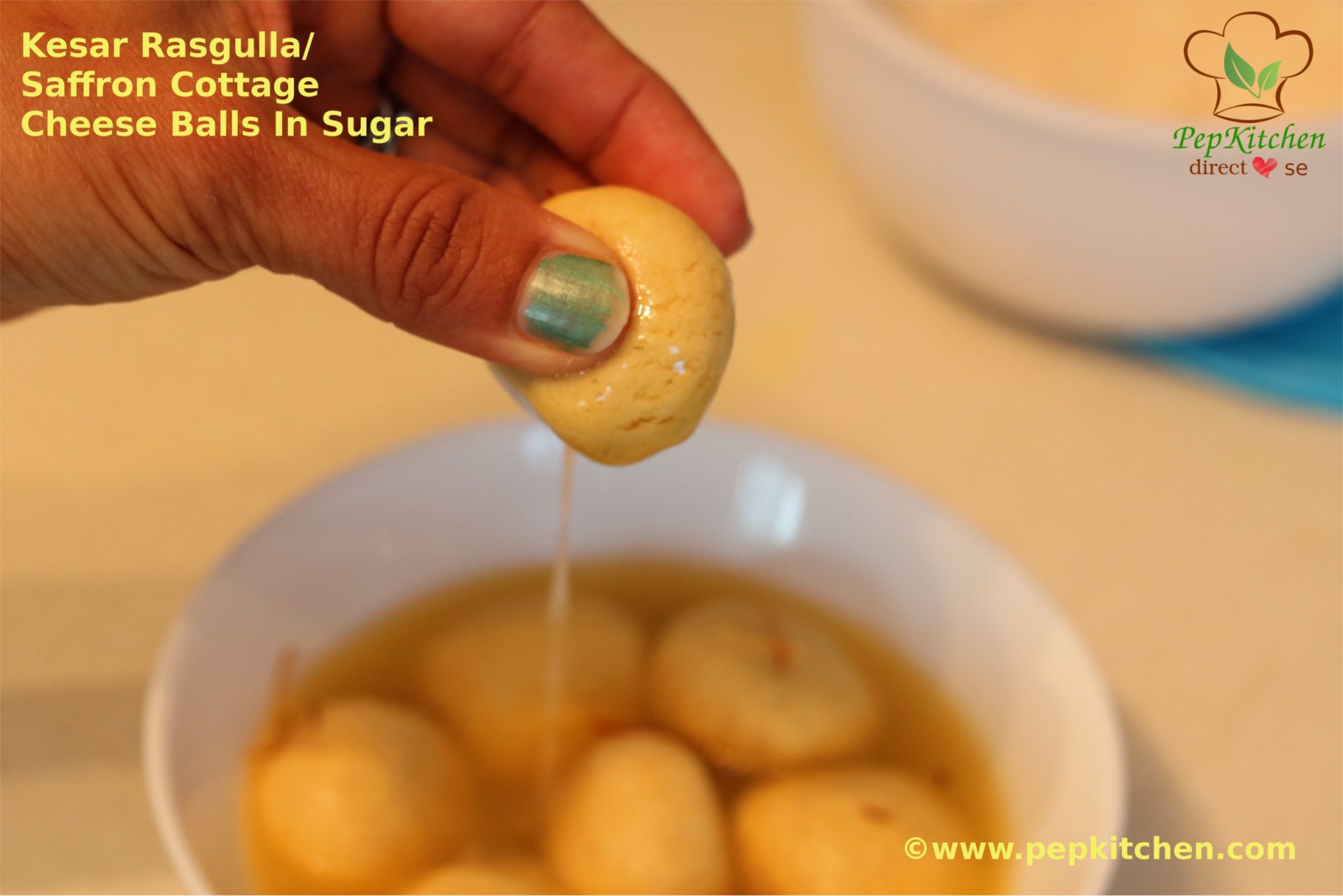 Kesar Rasgulla Saffron Cottage Cheese Balls In Sugar Syrup