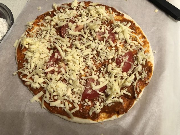 Homemade Tomato And Cheese Pizza