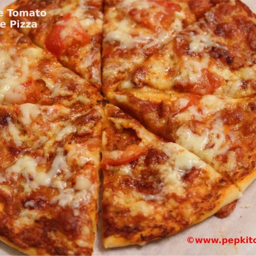 Homemade Tomato And Cheese Pizza