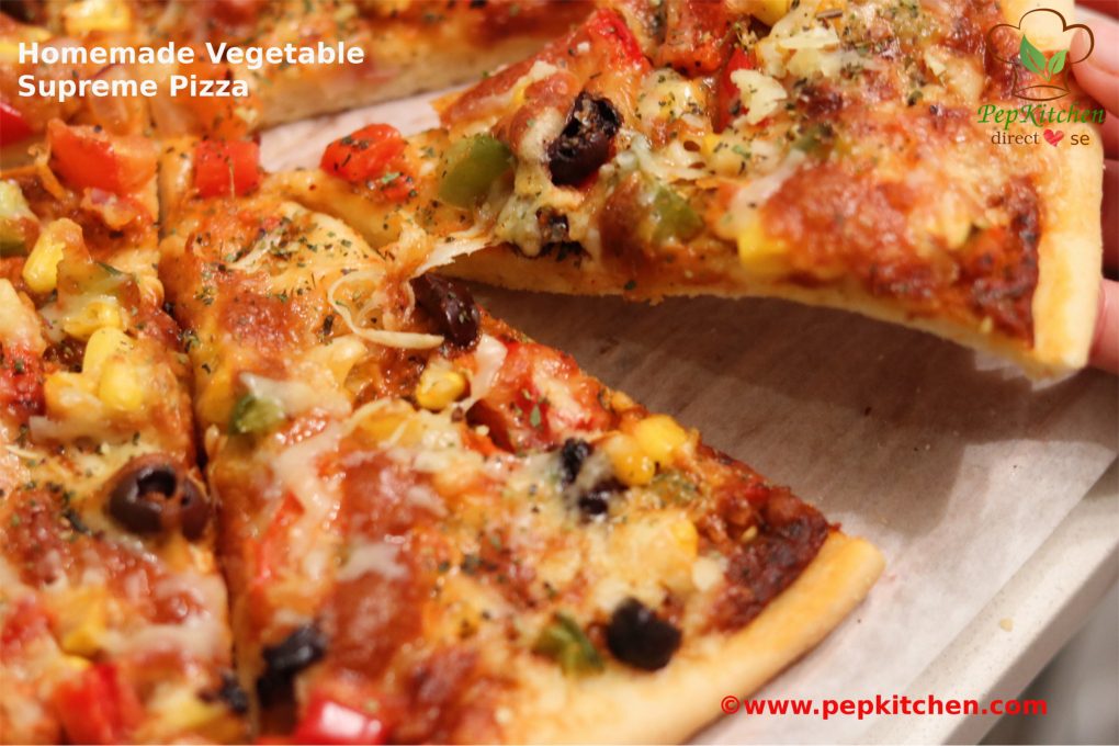 Homemade Vegetable Supreme Pizza