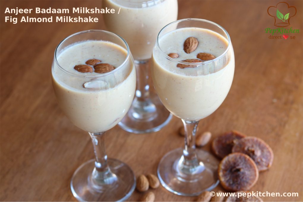 Anjeer Badaam Milkshake / Fig Almond Milkshake