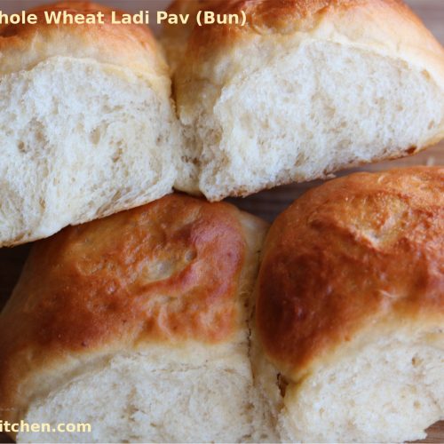 Eggless Whole Wheat Ladi Pav (Bun)