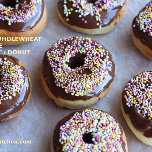 EGGLESS WHOLEWHEAT CHOCOLATE DOUGHNUT / DONUT