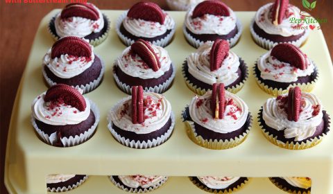 Eggless Red Velvet Cupcake With Buttercream Icing