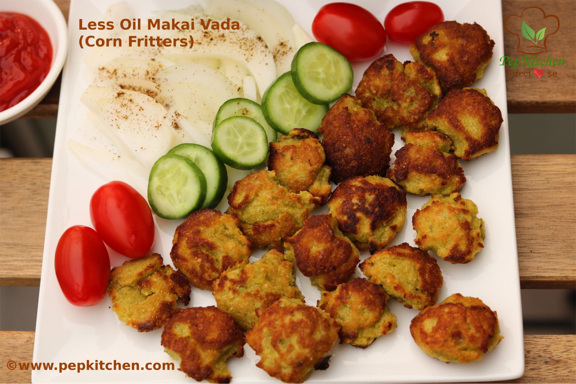Less Oil Makai Vada (Corn Fritters)