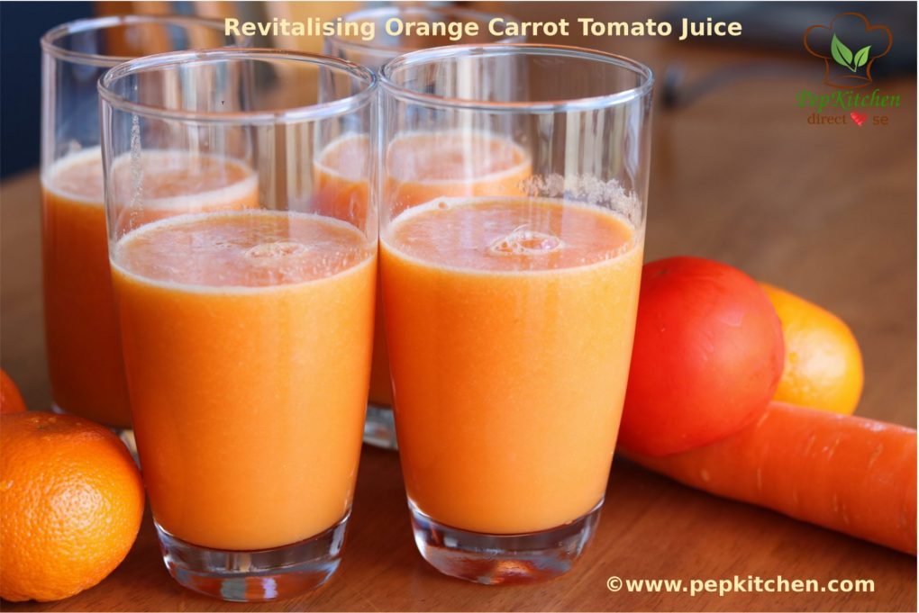 Revitalising Orange Carrot Tomato Juice