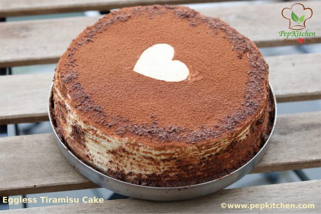 Eggless Tiramisu Cake