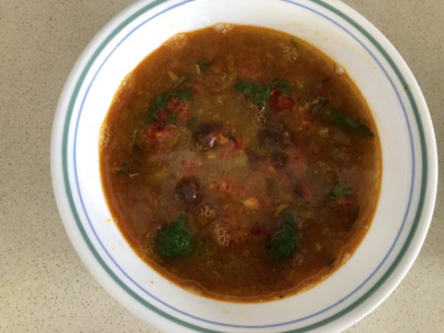 Sev Usal / Spiced Dried Peas Curry / Gujarat Street Food