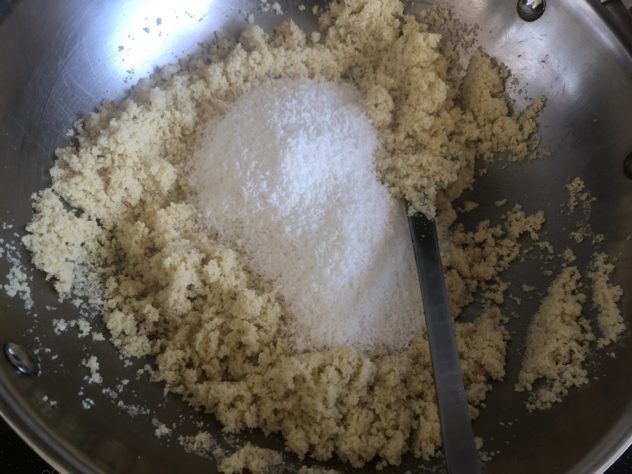 Rava Nariyal Laddoo With Sugar Syrup / Semolina Coconut Balls