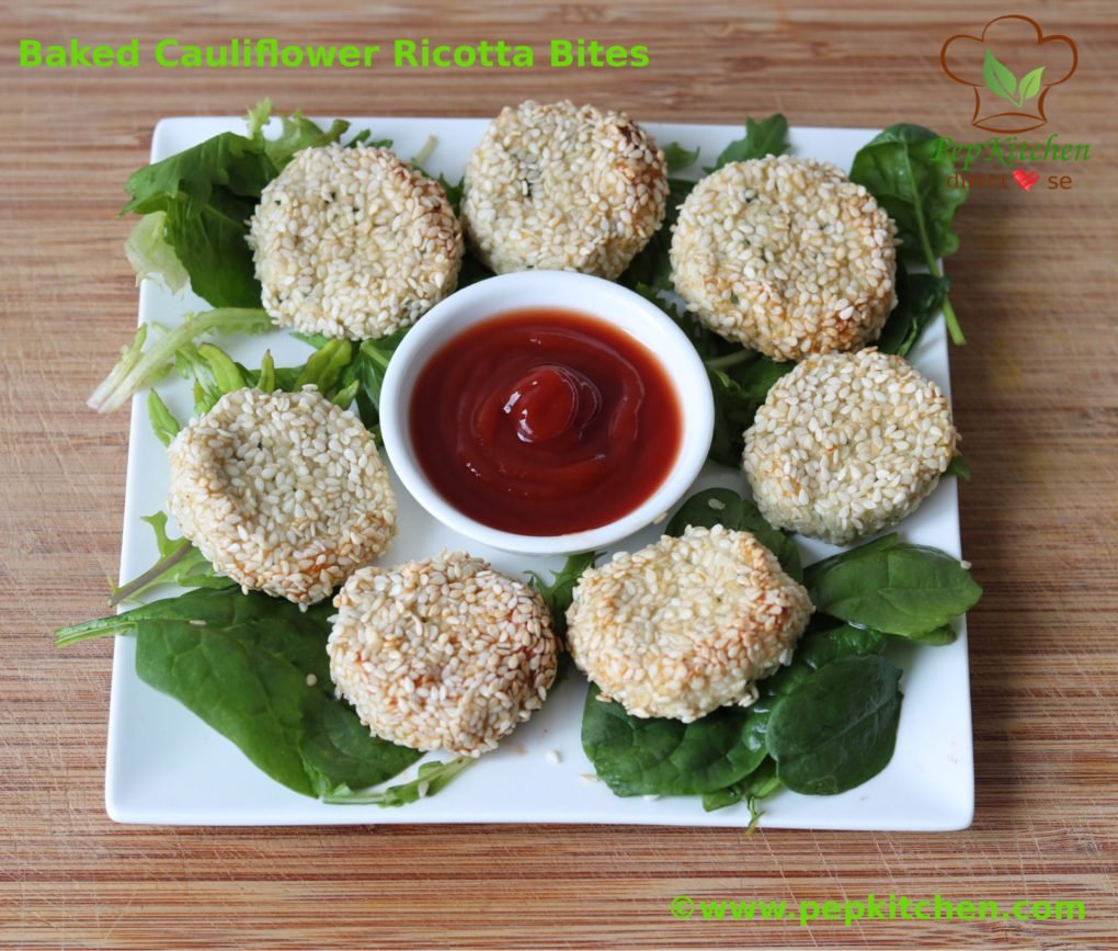 Baked cauliflower Ricotta Bites