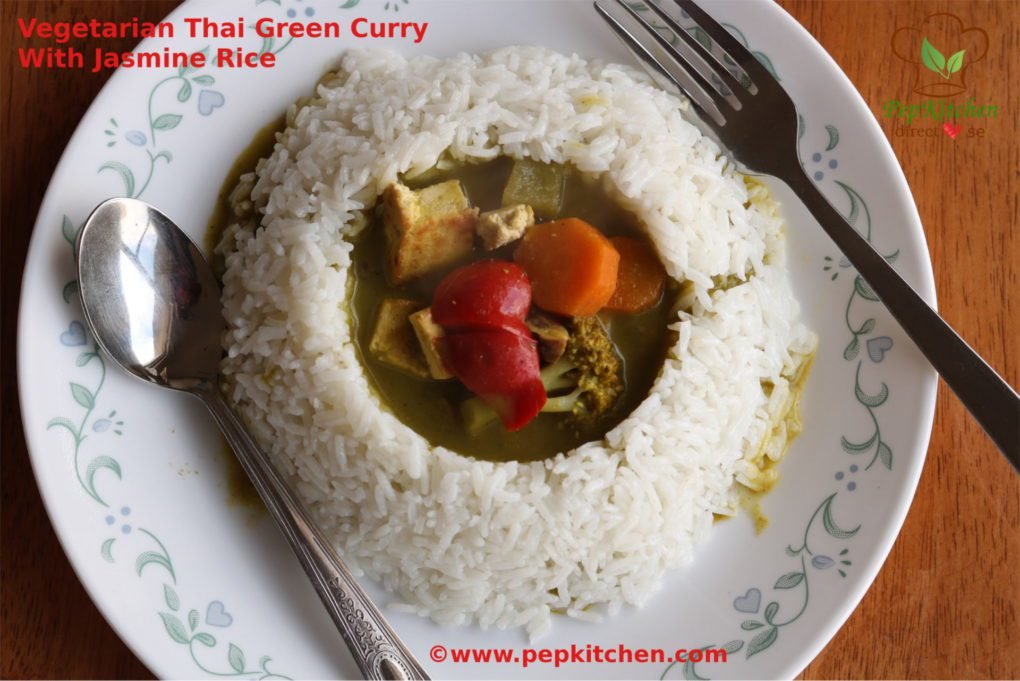 Vegetarian Thai Green Curry With Jasmine Rice