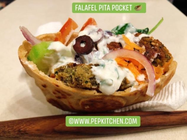 Wholewheat Falafel pita pocket