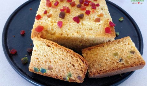 Eggless Tutti Frutti Cake (Tea Time Cake)